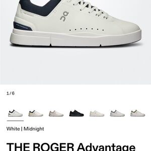 On Running White and Navy Blue Sneakers for Everyday Comfort